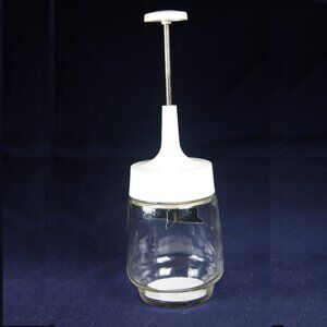 Vintage White Gemco Spring Loaded Food Chopper